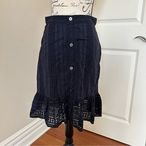 LOFT Tiered Eyelet Skirt